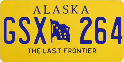 AK license plate GSX264