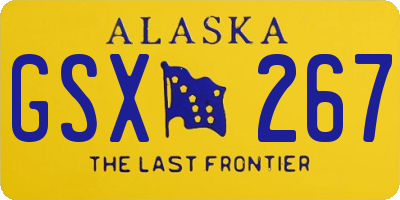 AK license plate GSX267