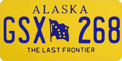 AK license plate GSX268