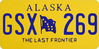 AK license plate GSX269