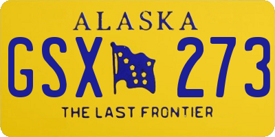 AK license plate GSX273