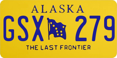 AK license plate GSX279