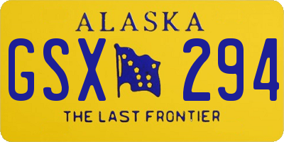 AK license plate GSX294