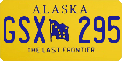 AK license plate GSX295