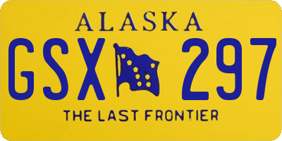 AK license plate GSX297