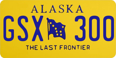 AK license plate GSX300