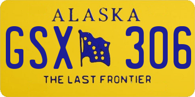 AK license plate GSX306