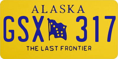 AK license plate GSX317