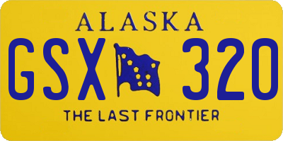 AK license plate GSX320