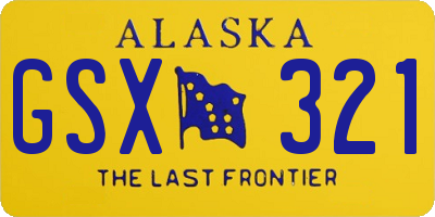 AK license plate GSX321