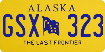 AK license plate GSX323