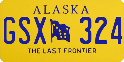 AK license plate GSX324