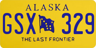 AK license plate GSX329