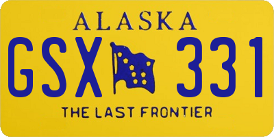 AK license plate GSX331