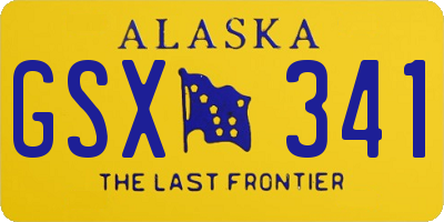 AK license plate GSX341