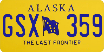 AK license plate GSX359