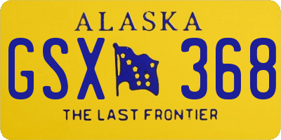 AK license plate GSX368