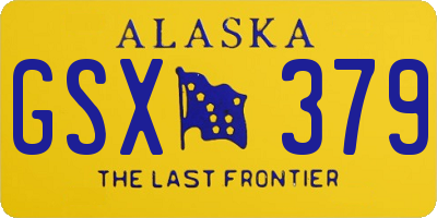 AK license plate GSX379