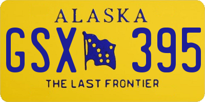 AK license plate GSX395