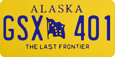 AK license plate GSX401