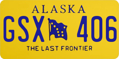 AK license plate GSX406