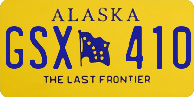 AK license plate GSX410