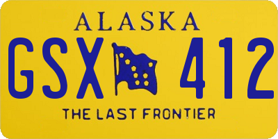 AK license plate GSX412