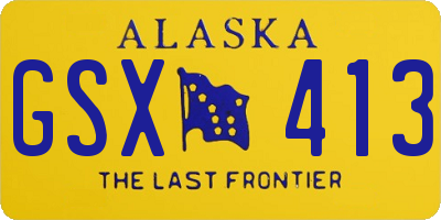 AK license plate GSX413