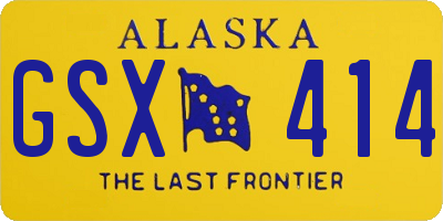 AK license plate GSX414