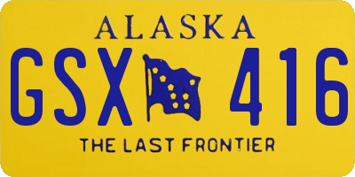 AK license plate GSX416