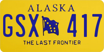 AK license plate GSX417