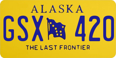 AK license plate GSX420