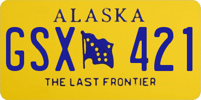 AK license plate GSX421