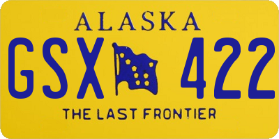 AK license plate GSX422