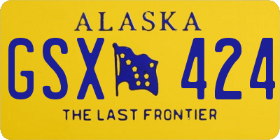 AK license plate GSX424