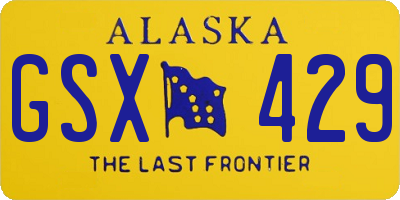 AK license plate GSX429