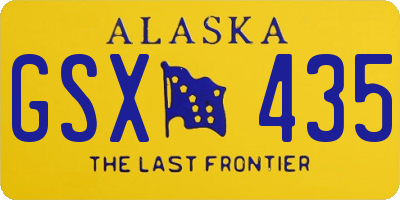 AK license plate GSX435