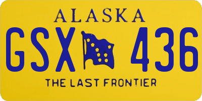 AK license plate GSX436