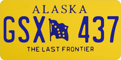 AK license plate GSX437