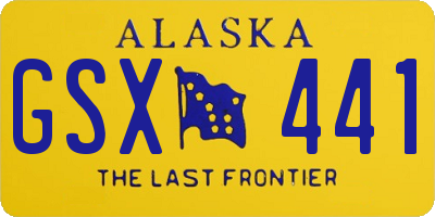 AK license plate GSX441