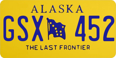 AK license plate GSX452