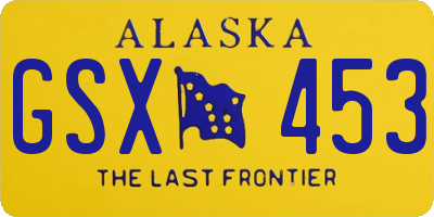 AK license plate GSX453