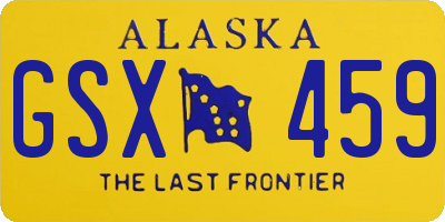 AK license plate GSX459