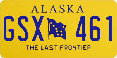 AK license plate GSX461