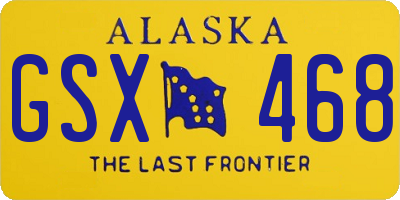 AK license plate GSX468