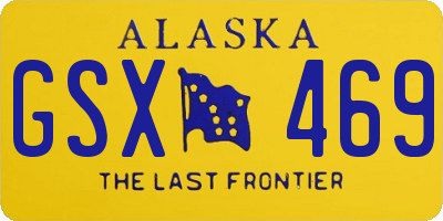 AK license plate GSX469