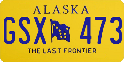 AK license plate GSX473