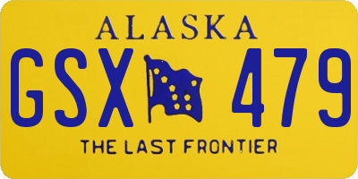 AK license plate GSX479