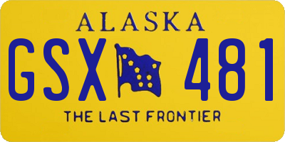 AK license plate GSX481