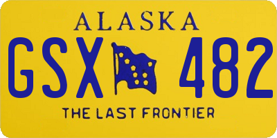 AK license plate GSX482